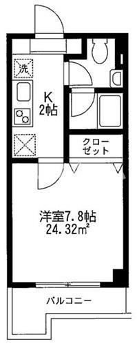 マーサ池上(1K/1階)の間取り写真