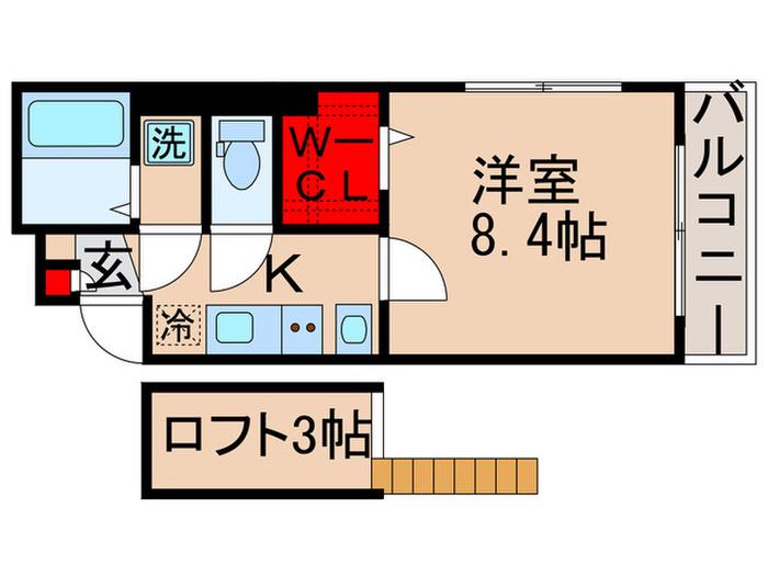 GLORY KANAMACHI(1K/3階)の間取り写真