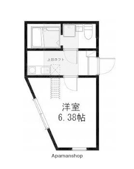 ハマハイツII(1K/2階)の間取り写真