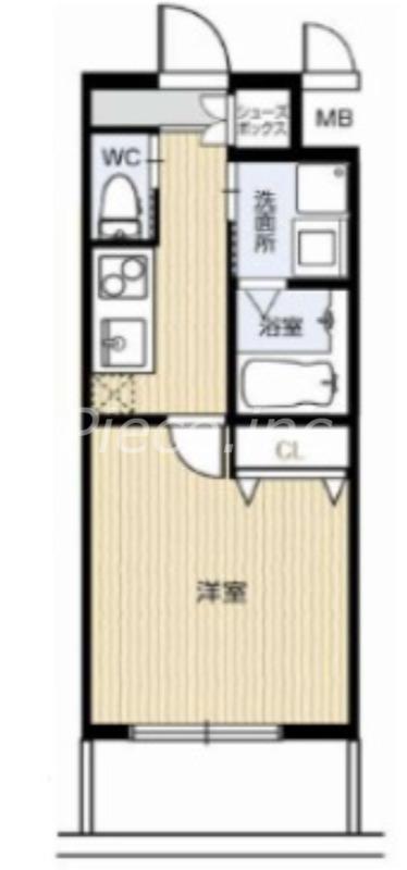 クローバーグランデ昭和町(1K/2階)の間取り写真