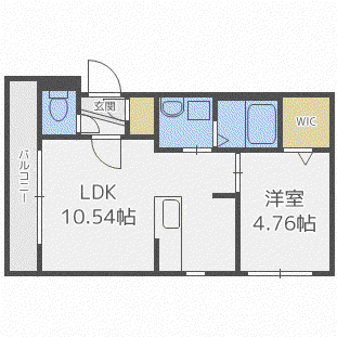 オレンジレジデンス資生館B棟(1LDK/5階)の間取り写真