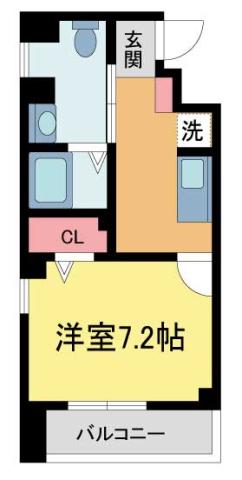 ロイヤルメゾン宝塚(1K/4階)の間取り写真