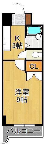 ウインズ浅香I(1K/7階)の間取り写真