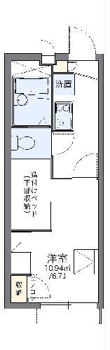レオパレスウィステリアIV(1K/1階)の間取り写真