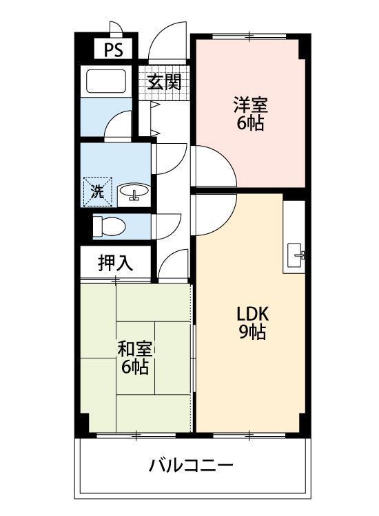 LIMPIA GRACE(2LDK/1階)の間取り写真