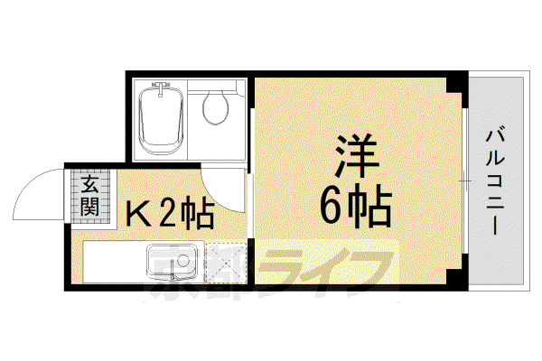 翠ビル(1K/4階)の間取り写真