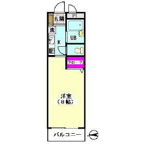 サンパティオ・サンアイ・パート8(1K/2階)の間取り写真