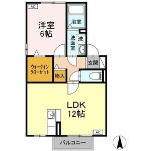 アネックス横井(1LDK/2階)の間取り写真