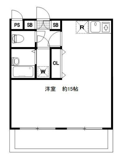 アーバンパレス横須賀(1LDK/5階)の間取り写真