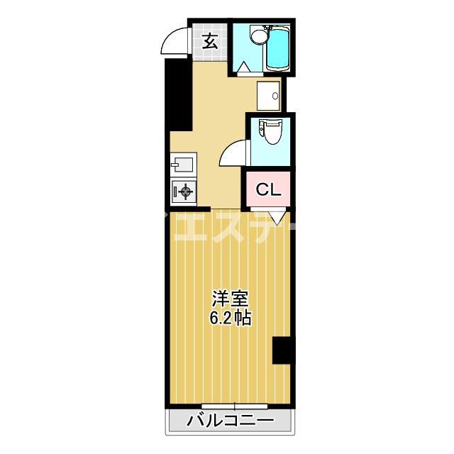 A-ONEビル(1K/2階)の間取り写真