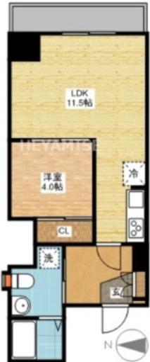 FUTURE川口町II (1LDK/2階)の間取り写真