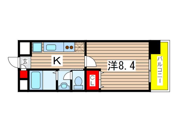 新千葉小川マンション(1K/1階)の間取り写真