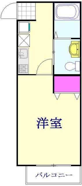 WED COURT Y(ワンルーム/3階)の間取り写真