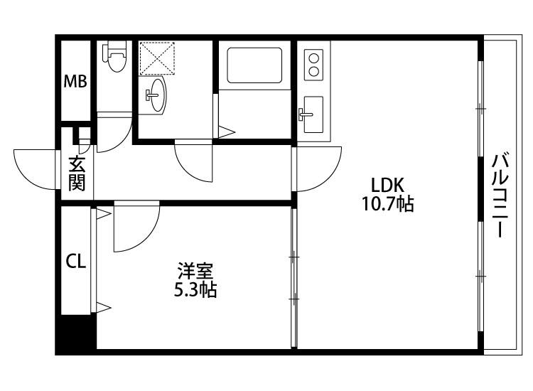ピュアみやび一番館(1LDK/2階)の間取り写真