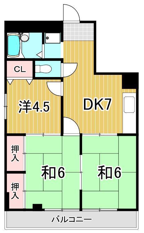 ハマースミス(3DK/1階)の間取り写真