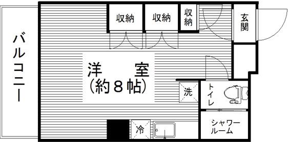 パレ・ドール乃木坂(ワンルーム/7階)の間取り写真