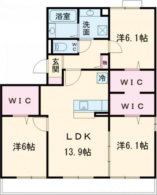 REGULUS(3LDK/3階)の間取り写真