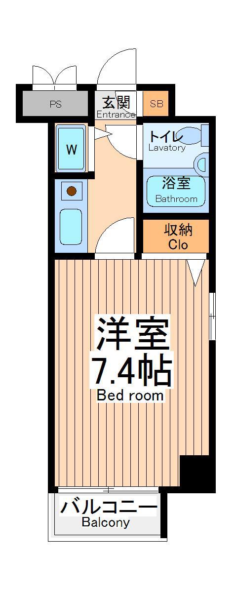 ジョイフル町田(1K/5階)の間取り写真