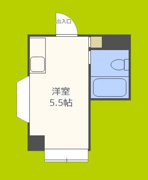 ジオナ本田(ワンルーム/5階)の間取り写真