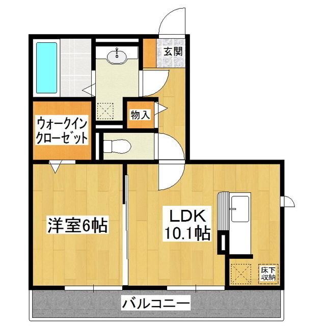 フォレスタII(1LDK/1階)の間取り写真
