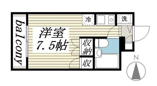 メゾン・ド・ポエート弘明寺(ワンルーム/1階)の間取り写真