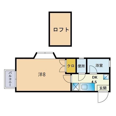 サンヒルズ別府(1DK/1階)の間取り写真