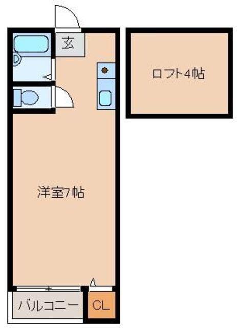 Y´S COCO(1K/2階)の間取り写真