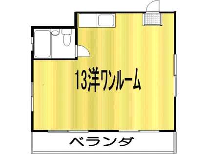 ポラリス桜井II(ワンルーム/3階)の間取り写真