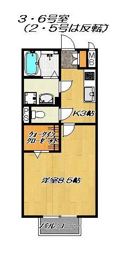 アヴァント(1K/2階)の間取り写真
