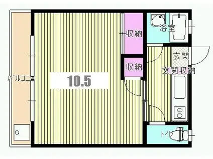 メゾン新川口(1K/3階)の間取り写真