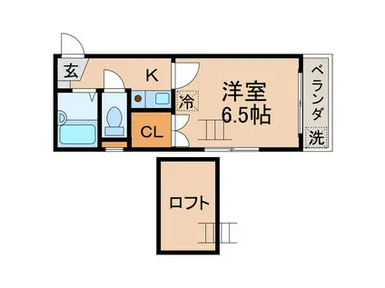 リッチモンド東山崎(1K/2階)の間取り写真