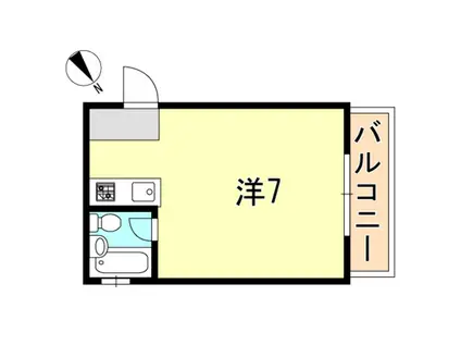 かたおかマンション(ワンルーム/3階)の間取り写真