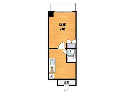 ASKコーポ鳥取第一(1K/3階)の間取り写真