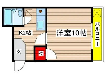 レジデンスM1(1K/5階)の間取り写真