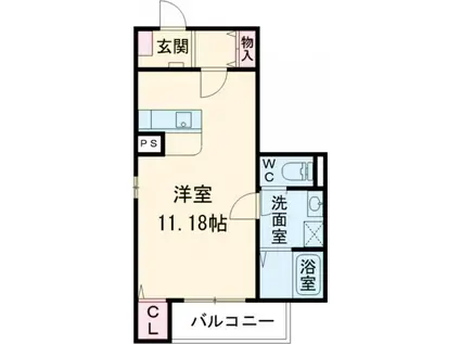 FSTYLE狭山・池尻中1号館(ワンルーム/1階)の間取り写真