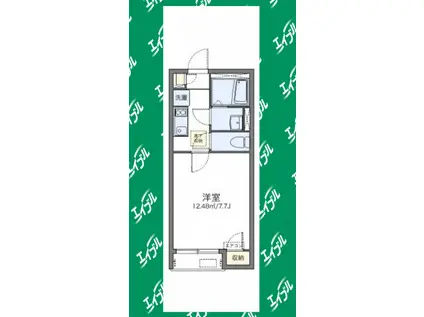 レオネクストM3(1K/1階)の間取り写真