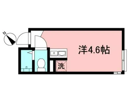 プライムテラス川崎元木 ウエスト(ワンルーム/2階)の間取り写真