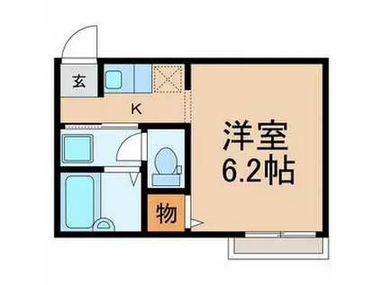 GOOD HILL(1K/1階)の間取り写真