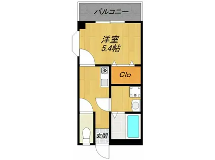 サンライズマンション(1K/1階)の間取り写真