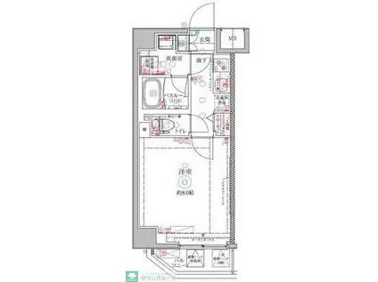クレヴィスタ梅島(1K/3階)の間取り写真