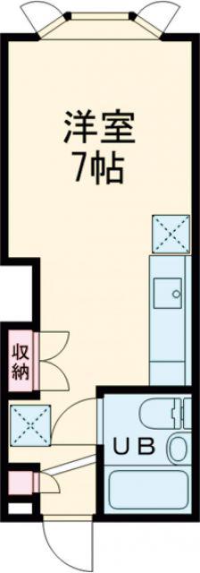 美原マンション(ワンルーム/2階)の間取り写真