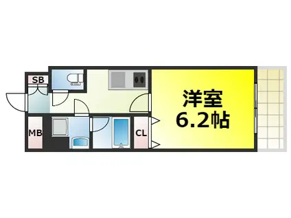 KANOACIA(1K/8階)の間取り写真