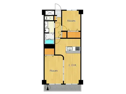 秀和東陽町レジデンス(2LDK/7階)の間取り写真