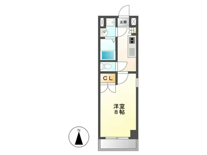 サニー鶴舞(1K/2階)の間取り写真