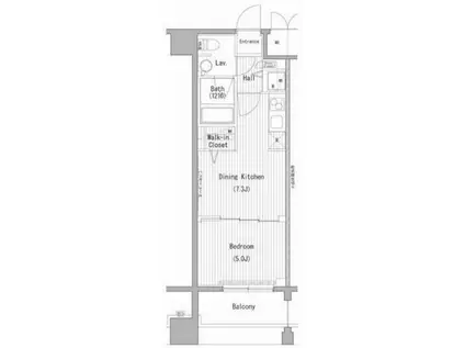 ガーラ・プレシャス横濱関内(1DK/4階)の間取り写真