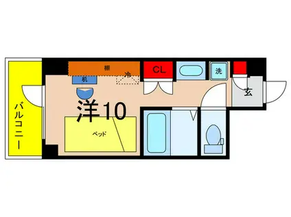 キャンパスヴィレッジ生田(ワンルーム/4階)の間取り写真