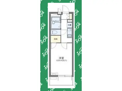 レオパレスKATOHIII(1K/3階)の間取り写真