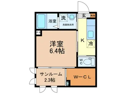 ビアンカ(1K/2階)の間取り写真