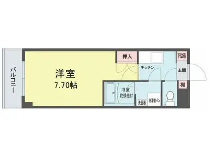 メイン23(1K/1階)の間取り写真