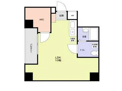 アークエステート(1K/8階)の間取り写真